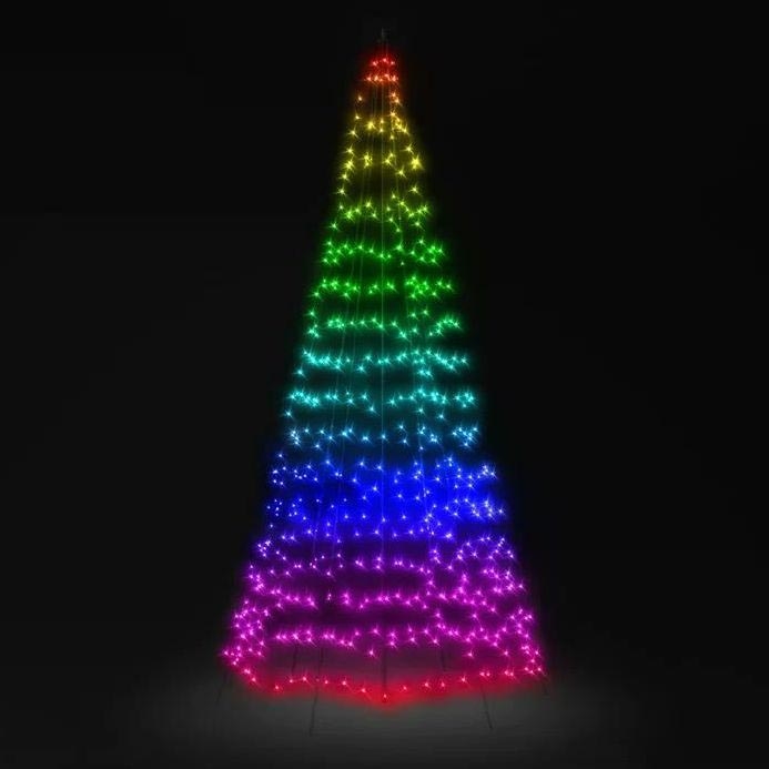 Twinkly - Árbol de Navidad de exterior LED RGBW regulable LIGHT TREE 750xLED 4m IP44 Wi-Fi