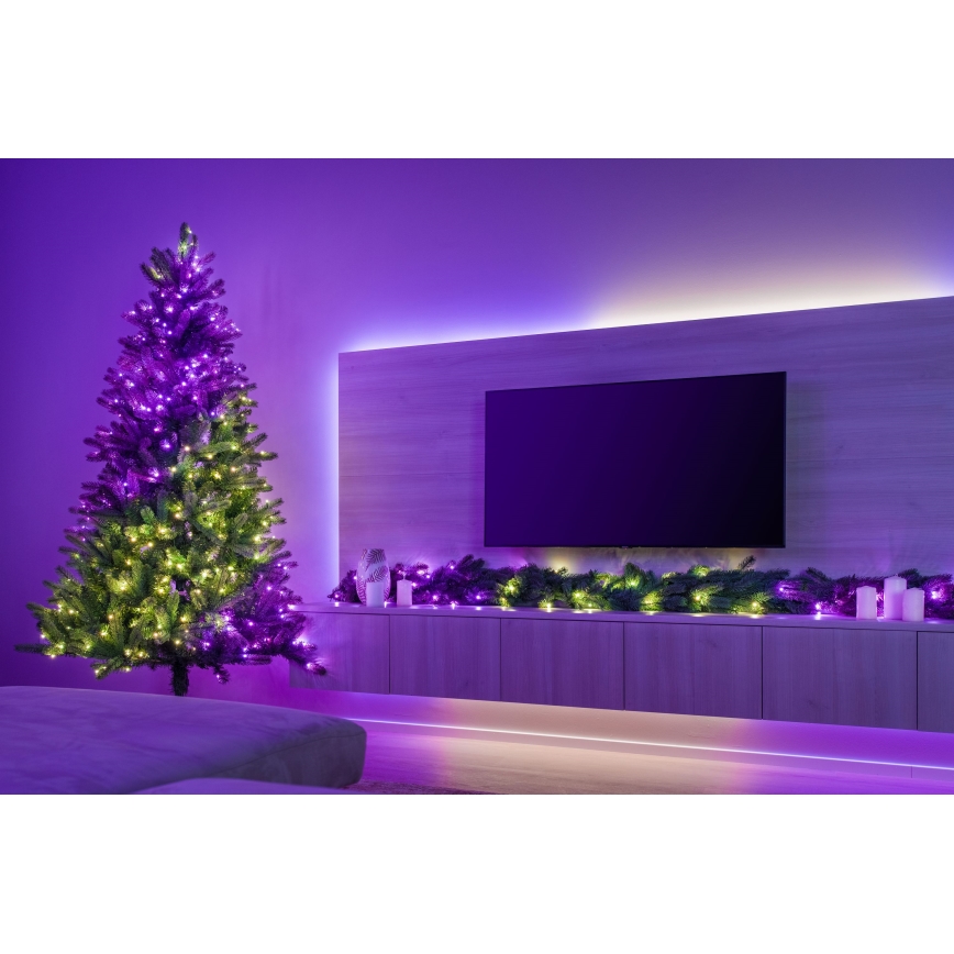 Twinkly - Decoración navideña LED RGBW regulable GARLAND 50xLED 2,7 m Wi-Fi