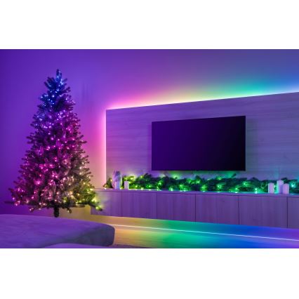 Twinkly - Decoración navideña LED RGBW regulable GARLAND 50xLED 2,7 m Wi-Fi
