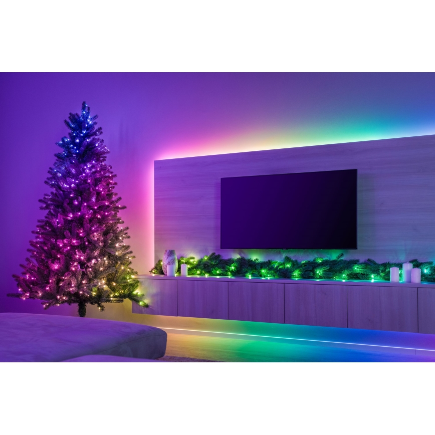 Twinkly - Decoración navideña LED RGBW regulable GARLAND 50xLED 2,7 m Wi-Fi