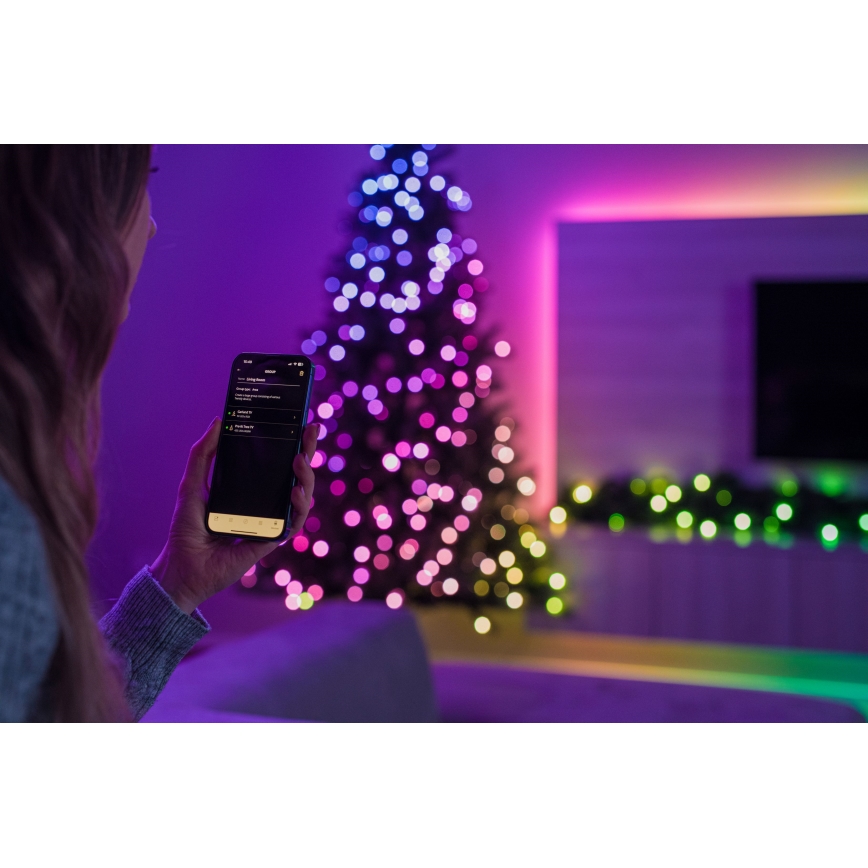 Twinkly - Decoración navideña LED RGBW regulable GARLAND 50xLED 2,7 m Wi-Fi