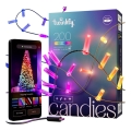 Twinkly - Guirnalda de luces LED RGB regulable CANDIES 200 LEDs 14 m USB Wi-Fi