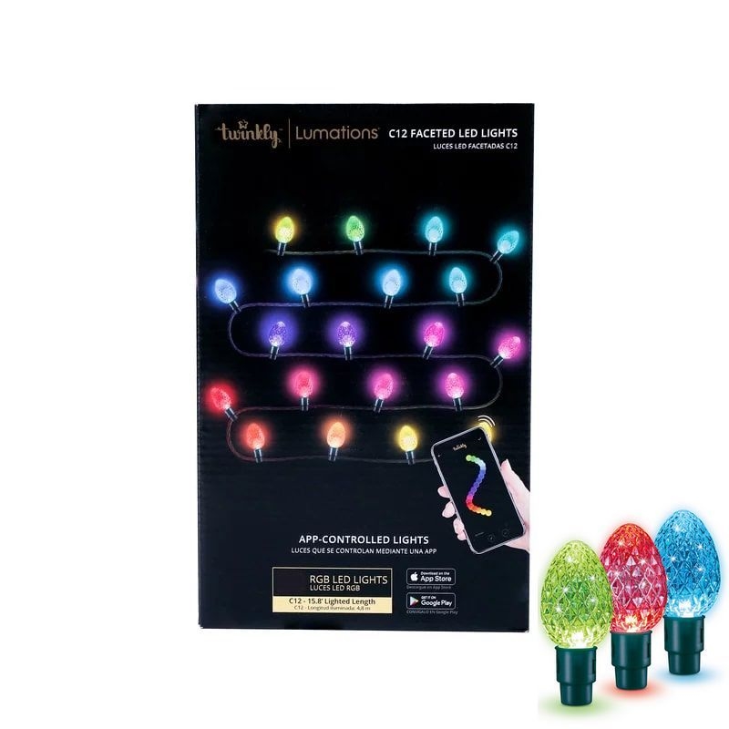 Twinkly - LED RGB Regulable exterior Cinta de Navidad FACETED 80xLED 26,5 m IP44 Wi-Fi