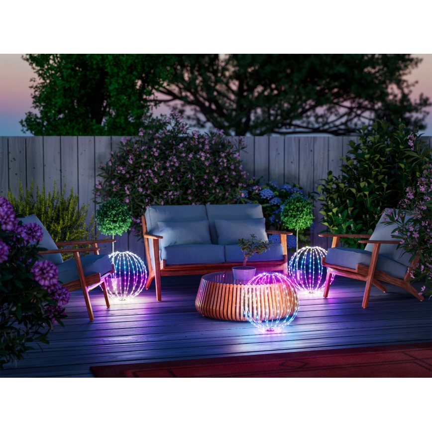 Twinkly - Decoración exterior LED regulable RGBW SPHERE 210 LEDs IP44 Wi‑Fi