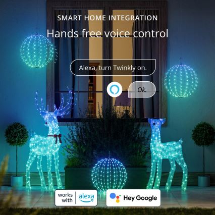 Twinkly - Decoración exterior LED regulable RGBW SPHERE 210 LEDs IP44 Wi‑Fi
