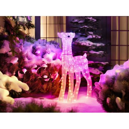 Twinkly - Reno navideño exterior LED RGBW regulable REINGEERS 200 LEDs IP44 Wi-Fi