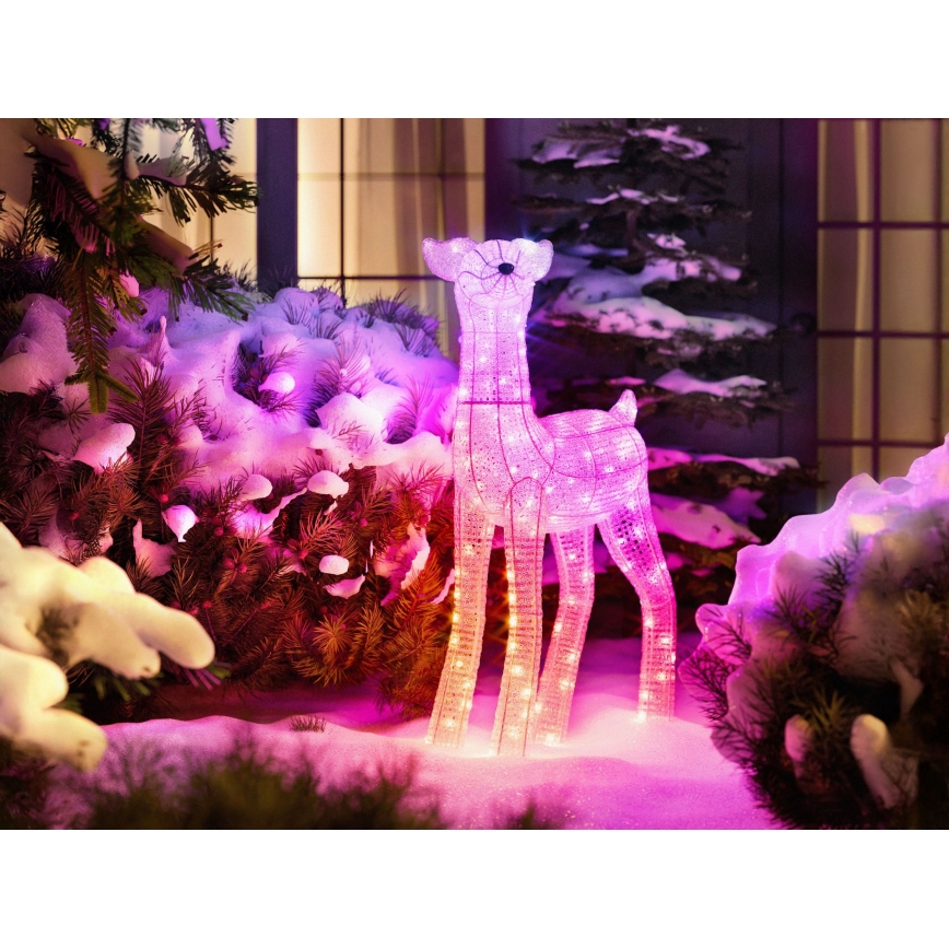 Twinkly - Reno navideño exterior LED RGBW regulable REINGEERS 200 LEDs IP44 Wi-Fi