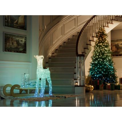 Twinkly - Reno navideño exterior LED RGBW regulable REINGEERS 200 LEDs IP44 Wi-Fi
