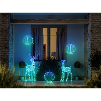 Twinkly - Reno navideño exterior LED RGBW regulable REINGEERS 200 LEDs IP44 Wi-Fi