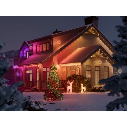Twinkly - Reno navideño exterior LED RGBW regulable REINGEERS 200 LEDs IP44 Wi-Fi