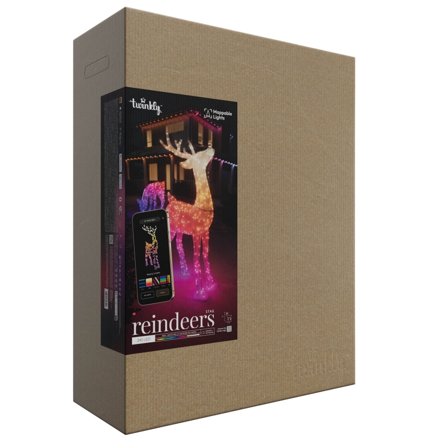 Twinkly TW3RS200SPP-TEU - Reno LED RGBW regulable para exterior 240xLED IP44 Wi-Fi