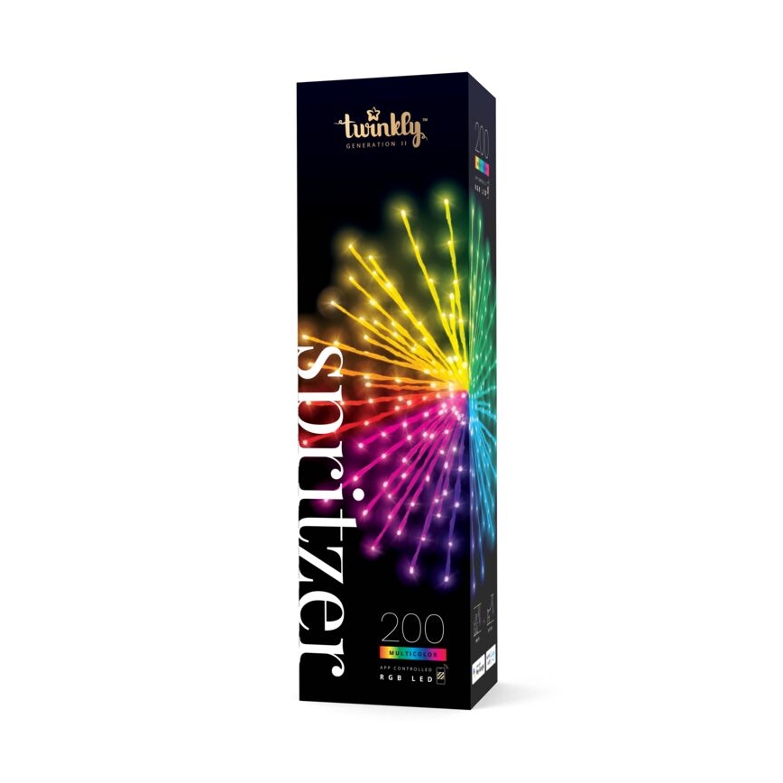 Twinkly - LED RGB Regulable exterior poinsettia SPRITZER 200xLED IP44 Wi-Fi