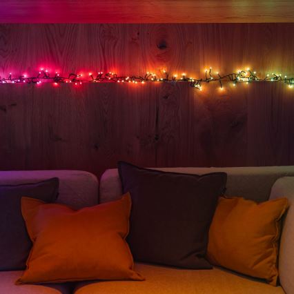 Twinkly - LED RGBW Cadena de Navidad para exteriores regulable CLUSTER 400xLED 9,5m IP44 Wi-Fi