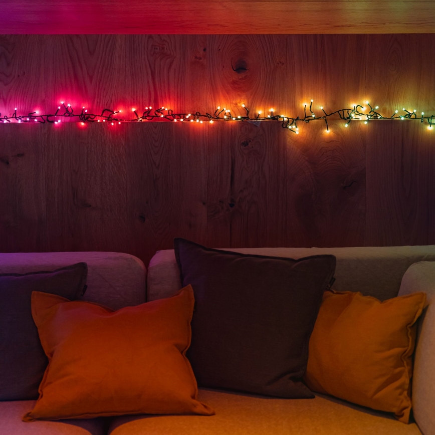 Twinkly - LED RGBW Cadena de Navidad para exteriores regulable CLUSTER 400xLED 9,5m IP44 Wi-Fi