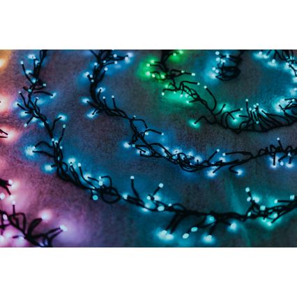Twinkly - LED RGBW Cadena de Navidad para exteriores regulable CLUSTER 400xLED 9,5m IP44 Wi-Fi
