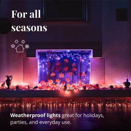 Twinkly - LED RGBW Cadena de Navidad para exteriores regulable CLUSTER 400xLED 9,5m IP44 Wi-Fi