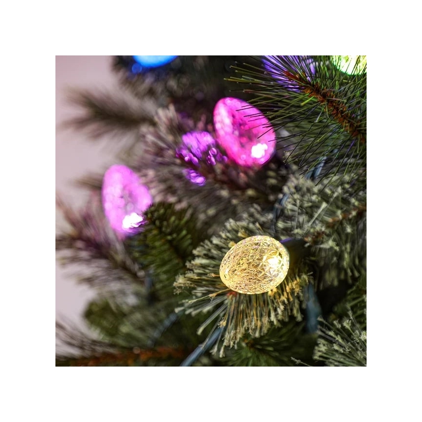 Twinkly - Cadena de navidad LED RGB regulable para exterior FACETED 40xLED 14,5 m IP44 Wi-Fi