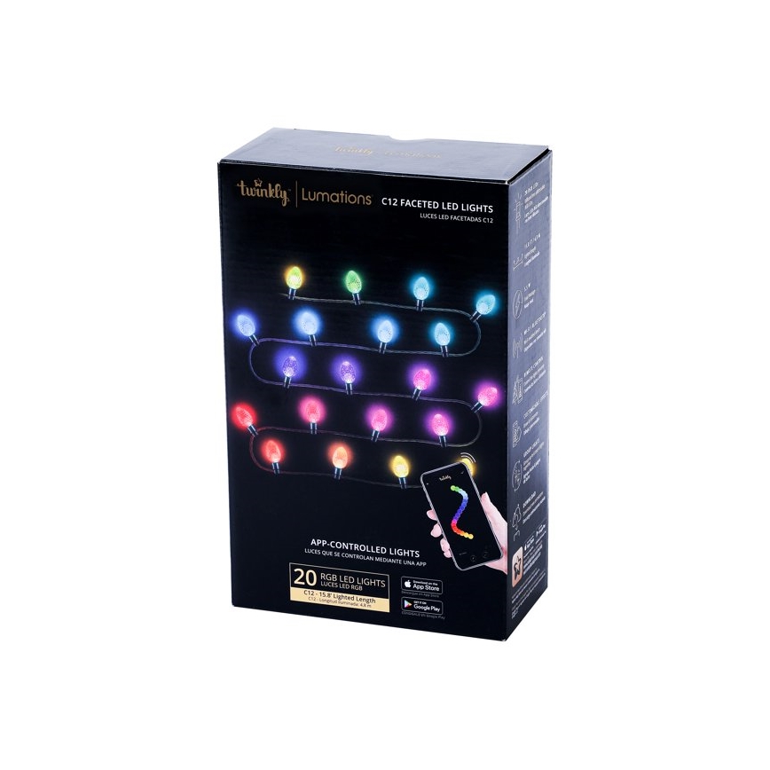 Twinkly - LED RGB Regulable exterior Cinta de Navidad FACETED 80xLED 26,5 m IP44 Wi-Fi