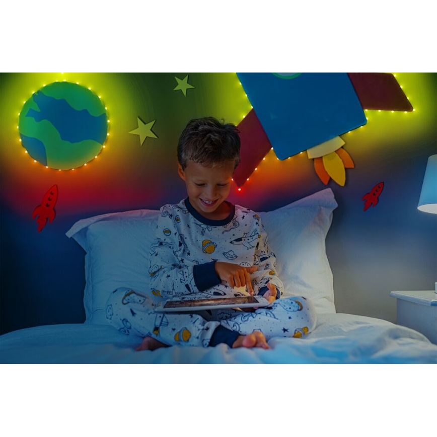 Twinkly - LED RGB Tira regulable DOTS 60xLED 3 m Wi-Fi USB