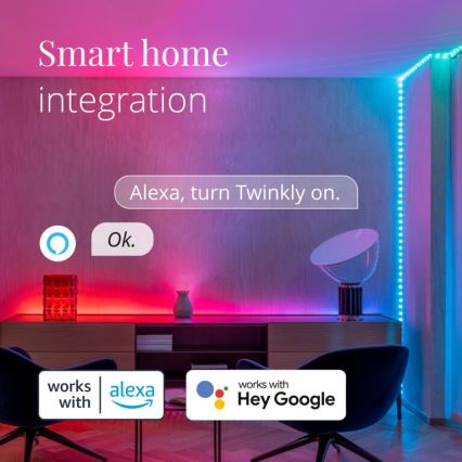 Twinkly - LED RGB Tira regulable DOTS 60xLED 3 m Wi-Fi USB