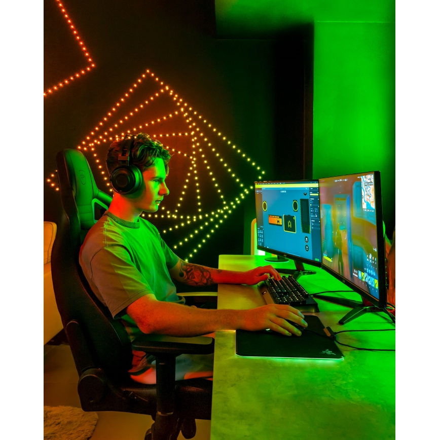 Twinkly - Cadena navideña de LEDs RGB regulable DOTS 60xLED 7 m USB Wi-Fi