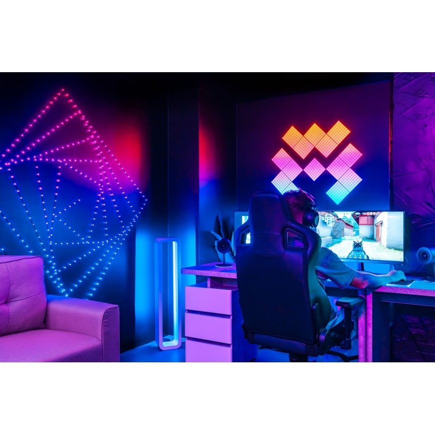 Twinkly - Cadena navideña de LEDs RGB regulable DOTS 60xLED 7 m USB Wi-Fi
