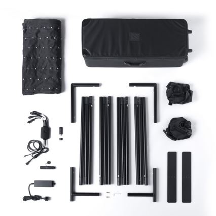 Twinkly - LIGHTWALL: pared luminosa de exterior LED RGBW regulable con función musical, 1120 LEDs, 2,6x2,7 m, IP44, Wi-Fi + dongle musical