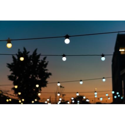 Twinkly - LED Regulable exterior cadena decorativa FESTOON 20xLED 14m IP44 Wi-Fi