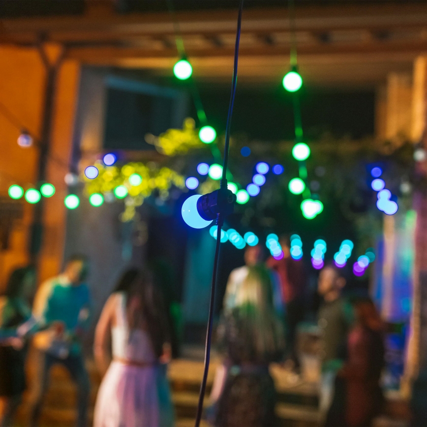 Twinkly - LED RGB Regulable exterior cadena decorativa FESTOON 20xLED 14m IP44 Wi-Fi