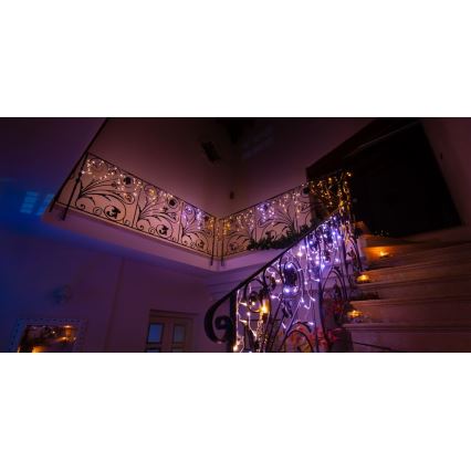 Twinkly - LED Regulable exterior Cortina de Navidad ICICLE 190xLED 11,5m IP44 Wi-Fi