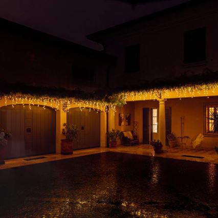 Twinkly - LED Regulable exterior Cortina de Navidad ICICLE 190xLED 11,5m IP44 Wi-Fi