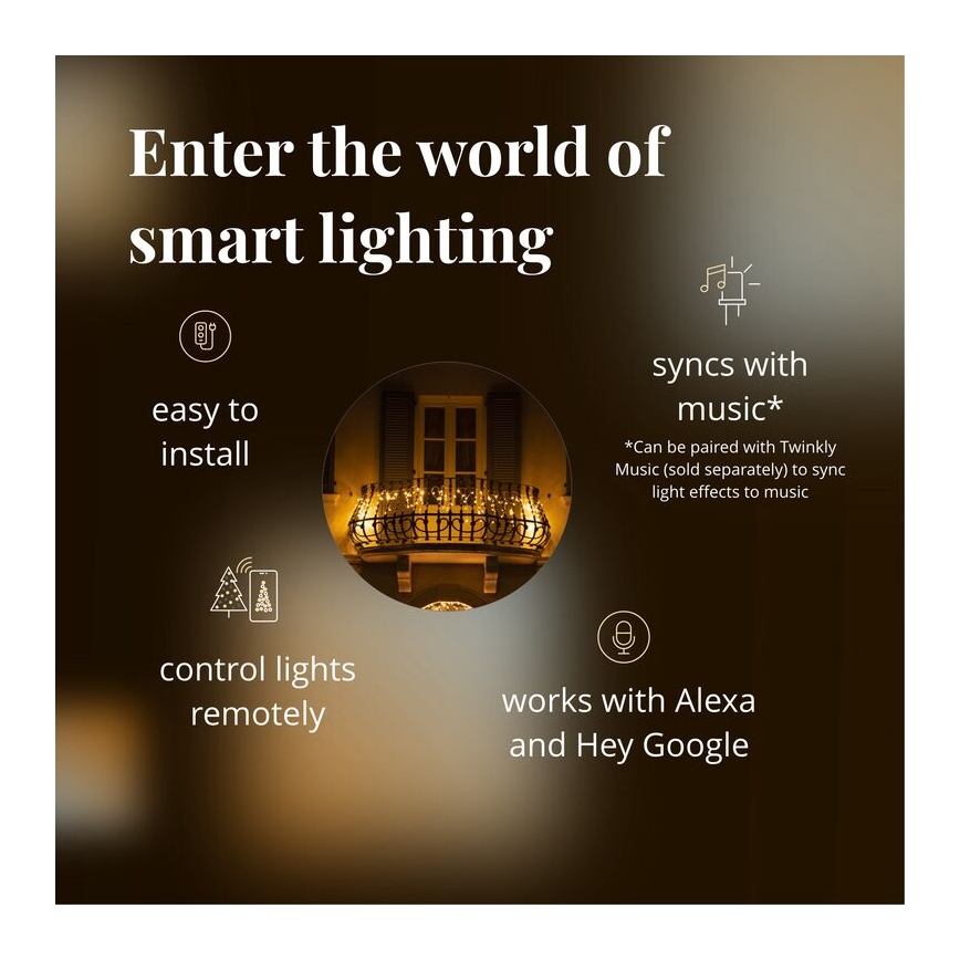 Twinkly - LED Regulable exterior Cortina de Navidad ICICLE 190xLED 11,5m IP44 Wi-Fi