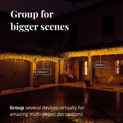 Twinkly - LED Regulable exterior Cortina de Navidad ICICLE 190xLED 11,5m IP44 Wi-Fi