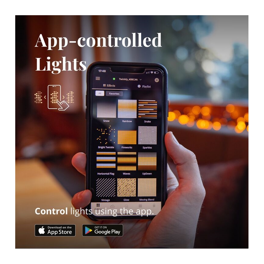 Twinkly - LED Regulable exterior Cortina de Navidad ICICLE 190xLED 11,5m IP44 Wi-Fi