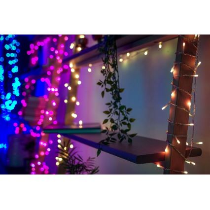 Twinkly - LED RGB Regulable exterior Cortina de Navidad ICICLE 190xLED 11,5m IP44 Wi-Fi