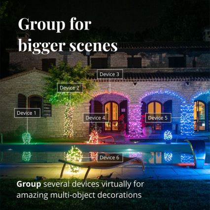 Twinkly - LED RGB Regulable exterior Cortina de Navidad ICICLE 190xLED 11,5m IP44 Wi-Fi