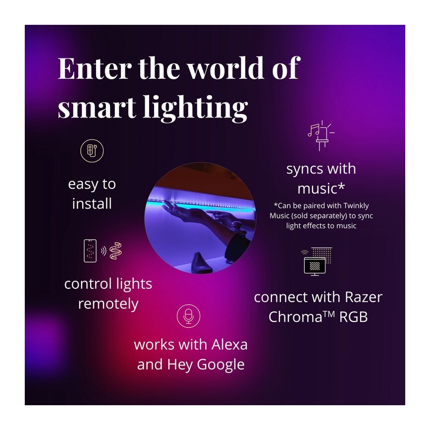 Twinkly - LED RGB Tira regulable LINE 100xLED 1,5 m Wi-Fi