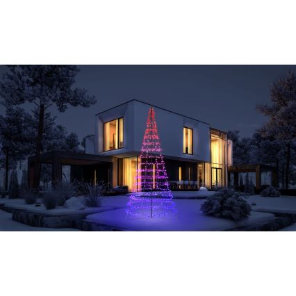 Twinkly - Árbol de Navidad LED RGBW regulable exterior LIGHT TREE 1000xLED 6 m IP44 Wi-Fi