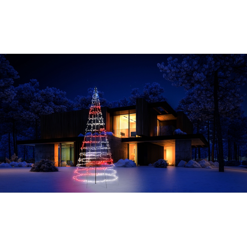 Twinkly - Árbol de Navidad LED RGBW regulable exterior LIGHT TREE 1000xLED 6 m IP44 Wi-Fi