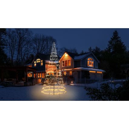Twinkly - LIGHT TREE, árbol de Navidad exterior regulable LED RGBW, 1000 LEDs, 6 m, IP44, Wi-Fi