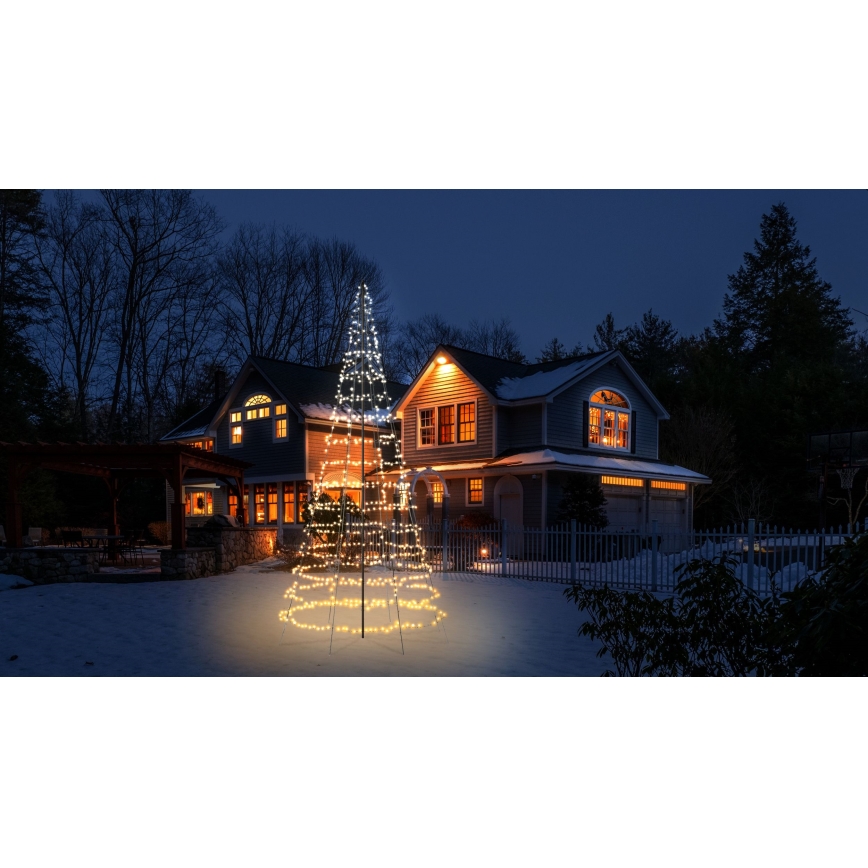 Twinkly - LIGHT TREE, árbol de Navidad exterior regulable LED RGBW, 1000 LEDs, 6 m, IP44, Wi-Fi