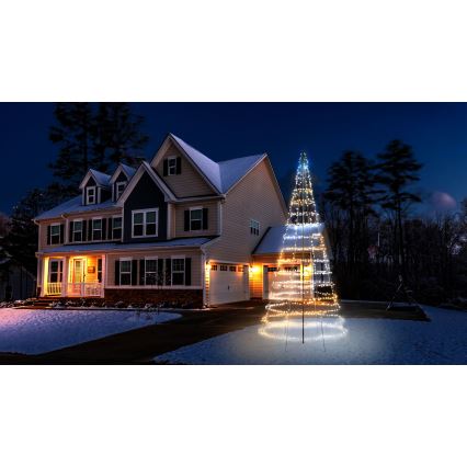 Twinkly - LIGHT TREE, árbol de Navidad exterior regulable LED RGBW, 1000 LEDs, 6 m, IP44, Wi-Fi