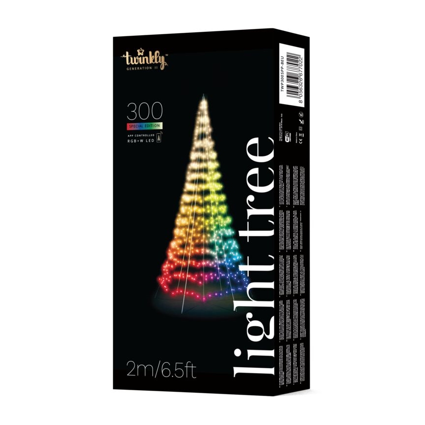 Twinkly - LED RGBW Árbol de Navidad exterior regulable LIGHT TREE 300xLED 2m IP44 Wi-Fi