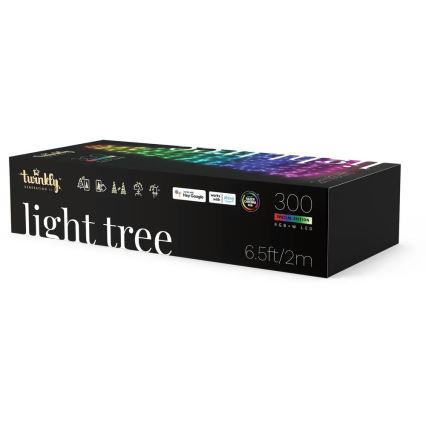 Twinkly - LED RGBW Árbol de Navidad exterior regulable LIGHT TREE 300xLED 2m IP44 Wi-Fi