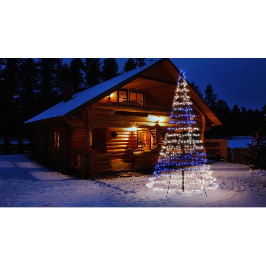 Twinkly - Árbol de Navidad de exterior LED RGBW regulable LIGHT TREE 750xLED 4m IP44 Wi-Fi