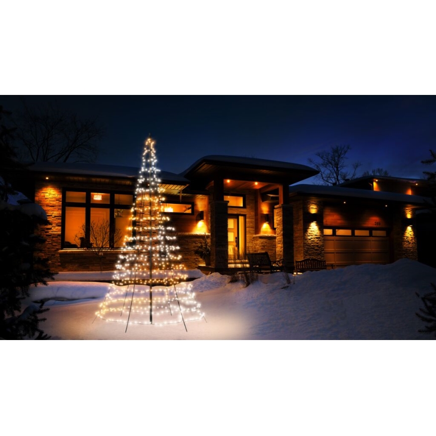 Twinkly - Árbol de Navidad de exterior LED RGBW regulable LIGHT TREE 750xLED 4m IP44 Wi-Fi