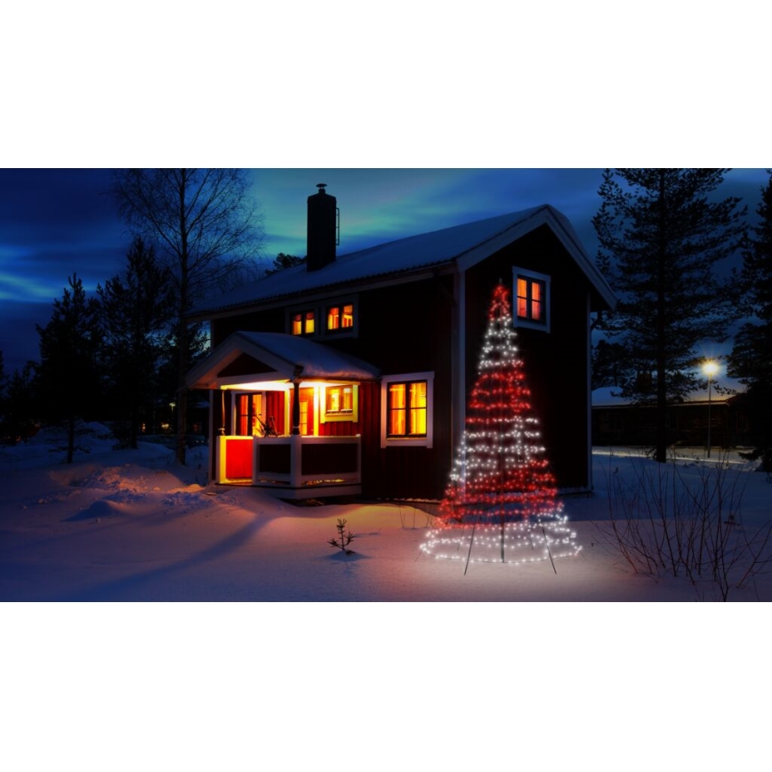 Twinkly - Árbol de Navidad de exterior LED RGBW regulable LIGHT TREE 750xLED 4m IP44 Wi-Fi