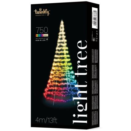 Twinkly - Árbol de Navidad de exterior LED RGBW regulable LIGHT TREE 750xLED 4m IP44 Wi-Fi