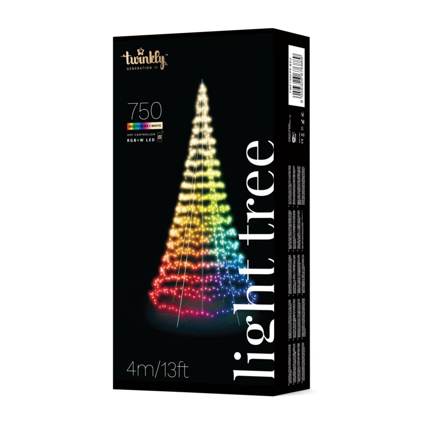 Twinkly - Árbol de Navidad de exterior LED RGBW regulable LIGHT TREE 750xLED 4m IP44 Wi-Fi