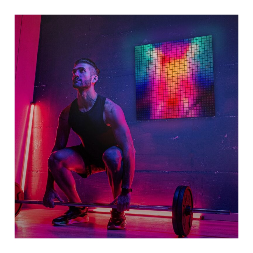 Twinkly - LED RGB Panel regulable SQUARES 64xLED 16x16 cm Wi-Fi